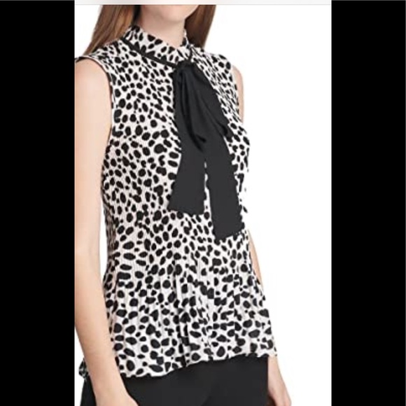 Dkny Tops - DKNY Women’s Sleeveless Pleated Top with Tie Neck. Size S